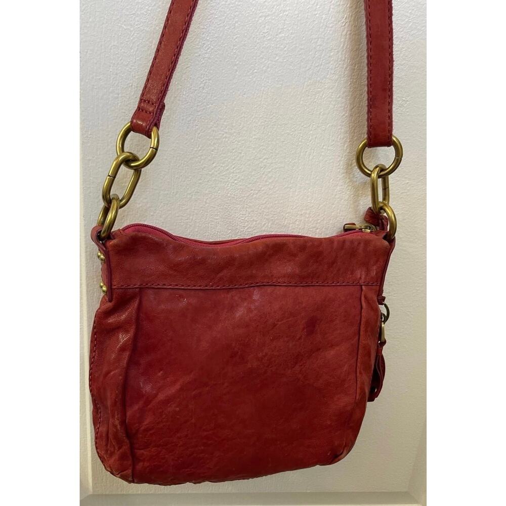 Fossil crossbody bag red leather crossbody - Picture 10 of 11